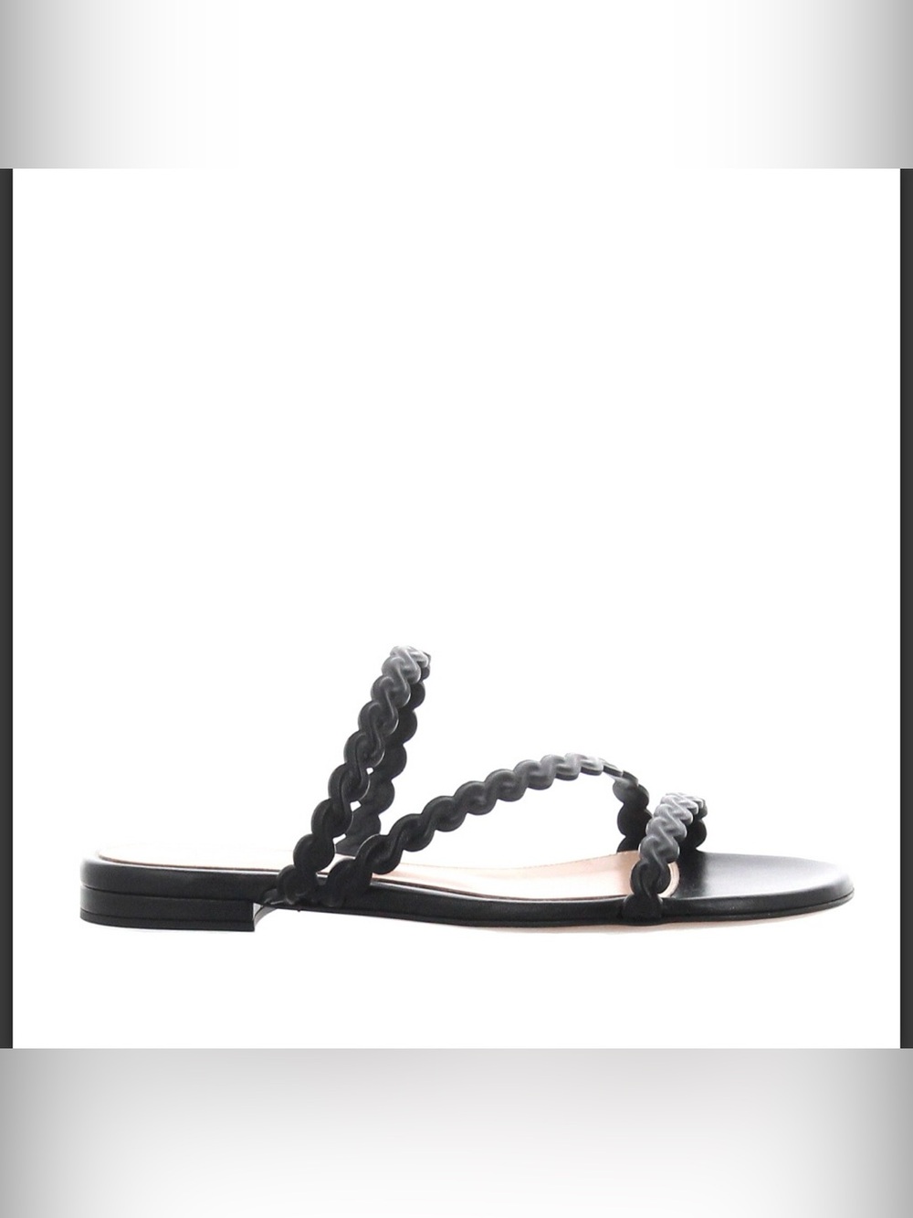 NWT Gianvito Rossi Kay Mule Flat Black EU38.5 - Full inclusion